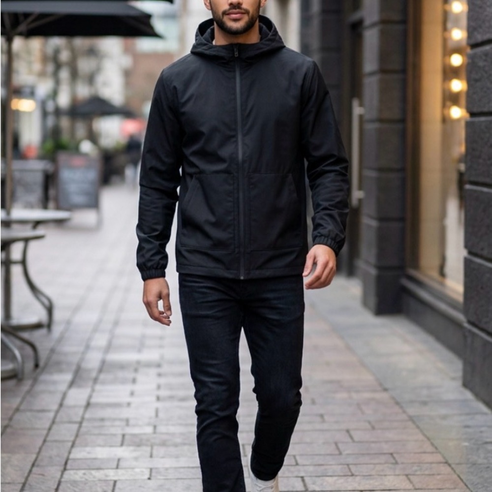 Ozark Trail Charcoal Hooded Windbreaker
